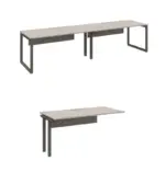 Cadi "O" Linear Desks (Cluster) W1600 x D750 x H750mm Executive Desks Workstations - Image 2