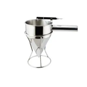 STAINLESS STEEL 201 OIL FUNNEL W/STAND, 5-1/3 (135MM) DIA