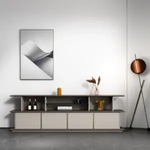 Amo Credenza W2400 x D400 x H750mm Mocha Teakwood Cabinet