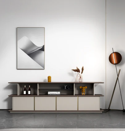 5-97.webp Amo Credenza W2400 x D400 x H750mm Mocha Teakwood Cabinet - Image 1
