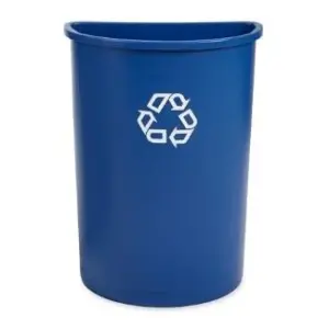 RUBBERMAID HALF ROUND RECYCLING CONTAINER - 21 GALLONS
