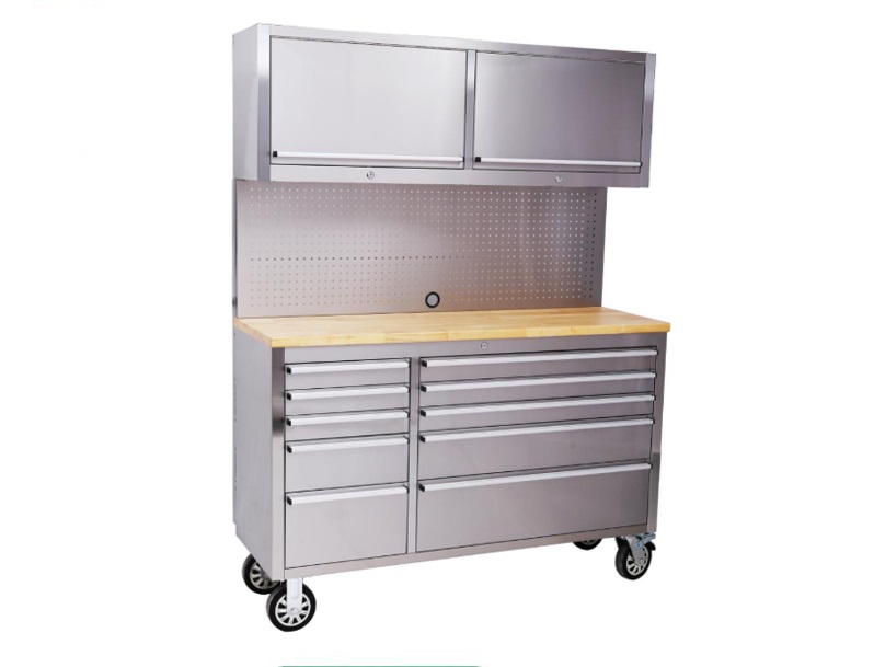 55-ss.jpg 55" Stainless Steel 10 Drawers Workstation - Image 1
