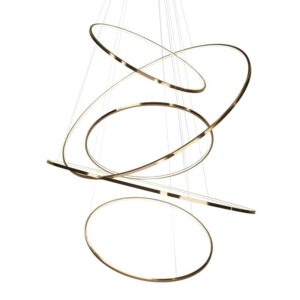 CHANDELIER LUMIDECO SWRIL SUSPENDED LIGHT 3000K BLACK LUMINAIRES 80W
