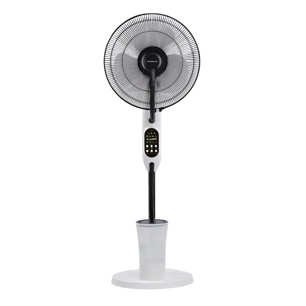 6-16.webp Powerology Tilt & Oscillating Fan Mist Spray & Humidifier - Black - Image 1