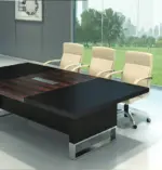 Linea Uno Curved Conference Table W4800 x D1400 x H750mm Meeting & Conference - Image 6