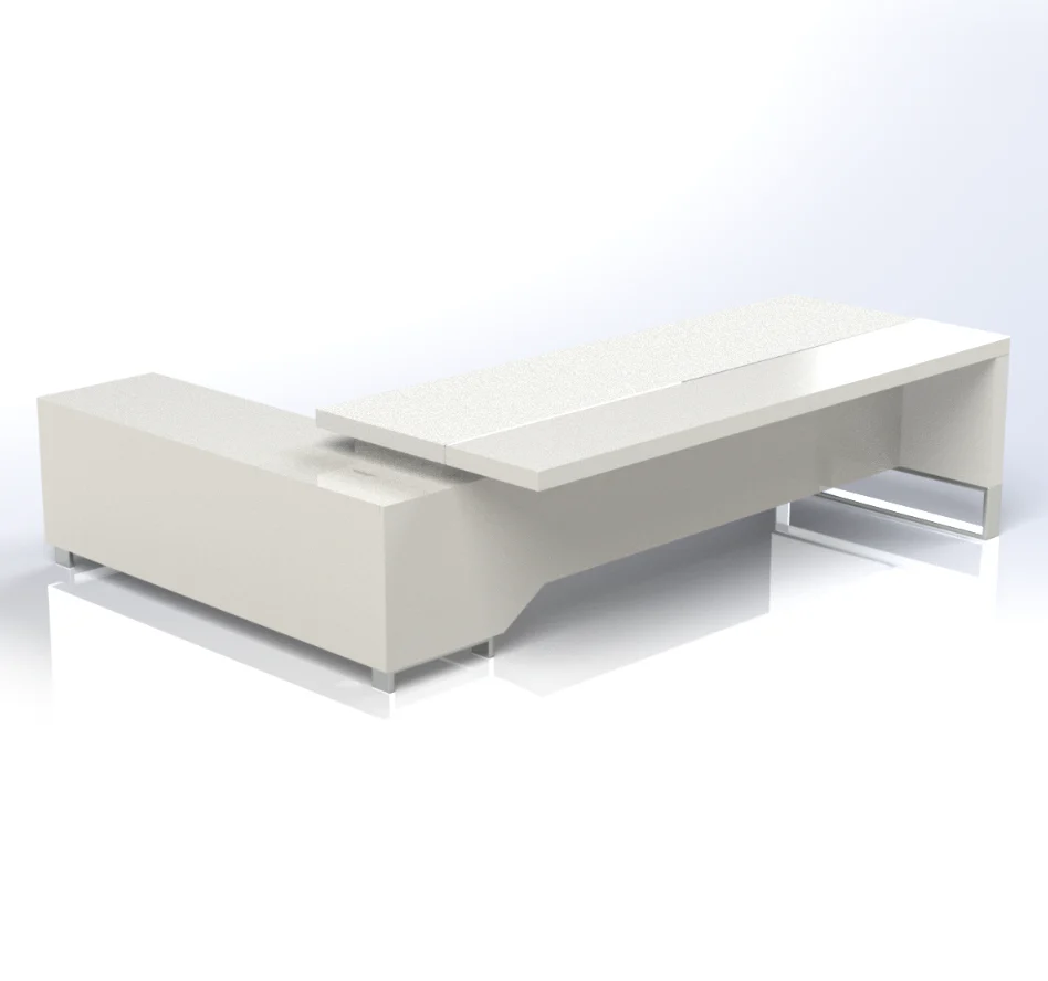 6-23-3.webp Linea Uno Desk with Credenza Storage Return W2400 x D1800 x H750mm Executive Desks - Image 1