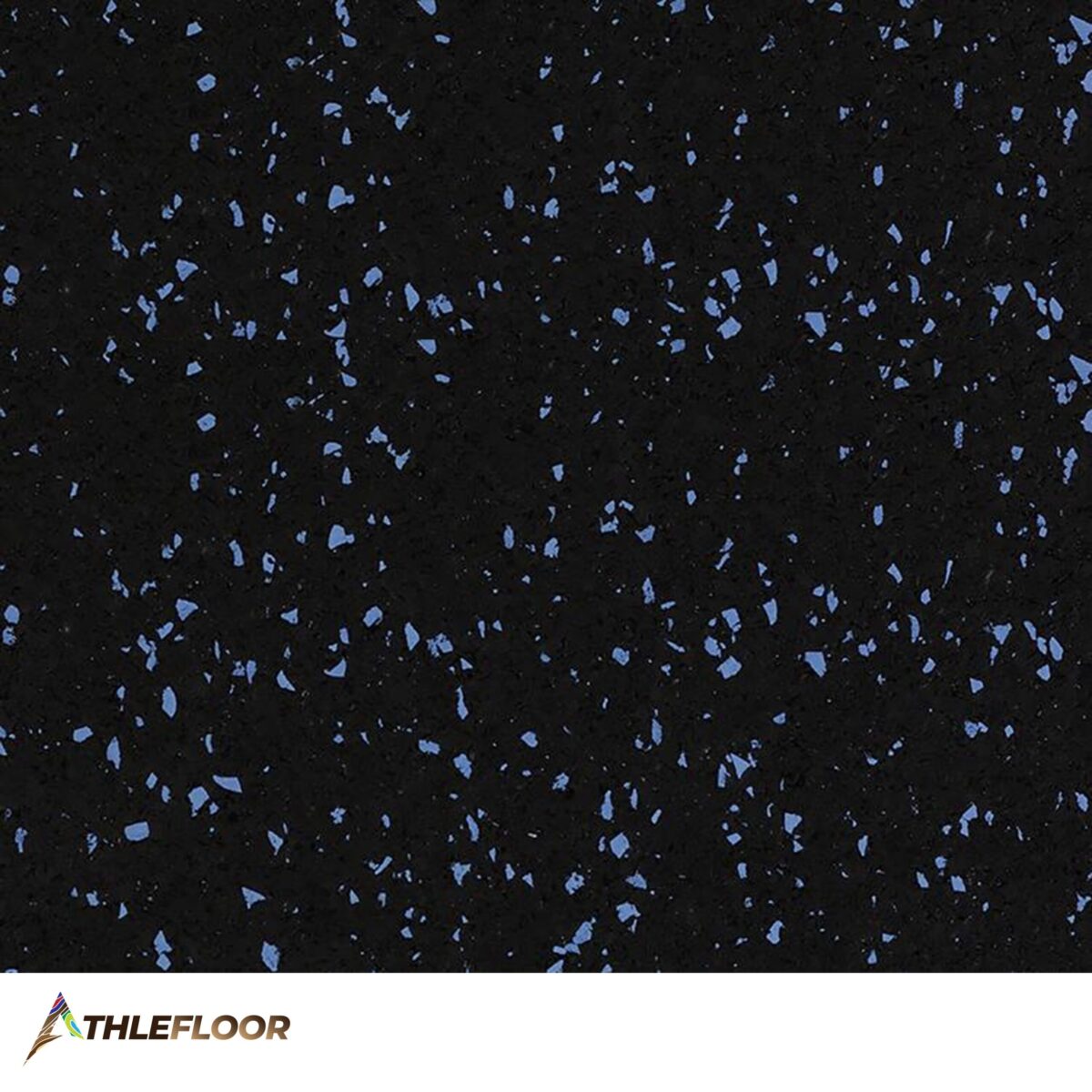 Rubber Straight Ramp Flooring Color Black with Blue - Image 2