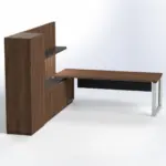 Elite Presidential Desk with Wall Unit W2200 x D2900 x H1600mm Executive Desks - Image 6