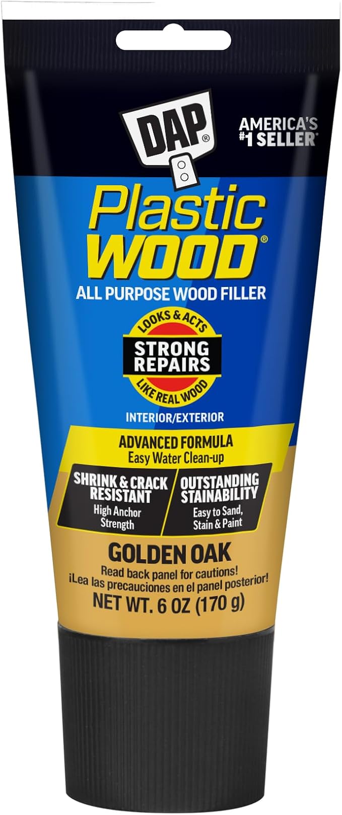 61H3gOuLX1L._AC_SX679_.jpg DAP Plastic Wood Filler - Golden Oak - Image 1