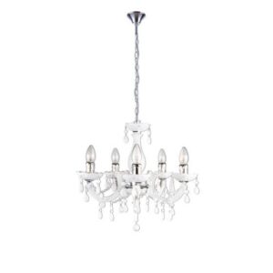 CHANDELIER CUIMBRA CHROMED METAL ACRYLIC CRYSTALS