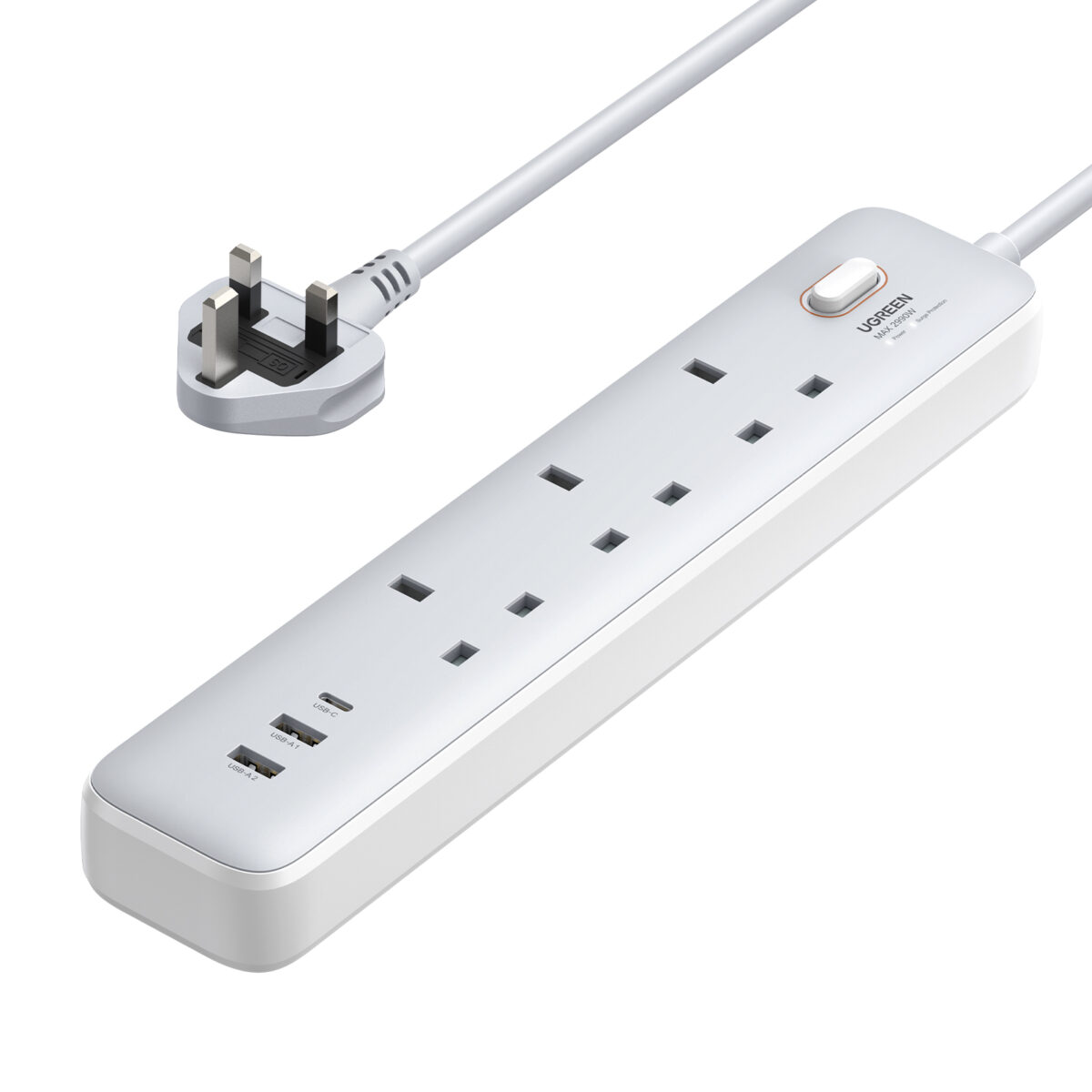 UGREEN 30W Wall Charger & 3-AC Power Strip with Master Switch - Image 1