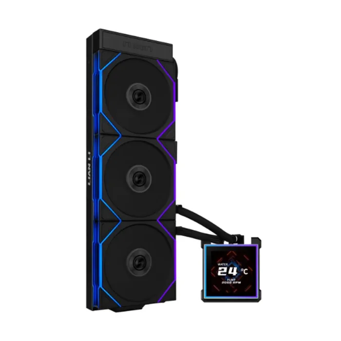 7-1-1.webp LIAN LI Hydro-Shift II LCD-S 360TL Liquid CPU Cooler with TL Wireless Fans, 3.4" IPS LCD Screen - Black - Image 1