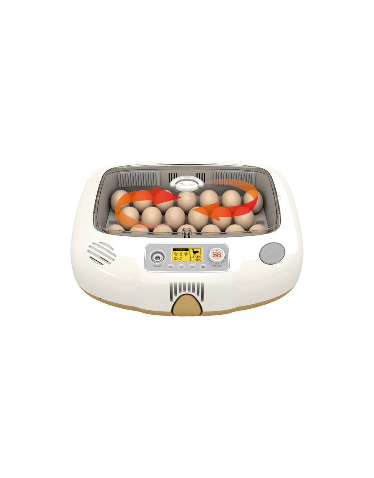 7-1-4.jpg Rcom Automatic Egg Incubator for Hatching Eggs with Automatic Temperature Control, Humidity Sensor, PX-20-DO (Made in Korea) - Image 1
