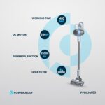 Powerology Cordless Stick Vacuum Cleaner with Detachable Battery - Dark Grey - Image 3