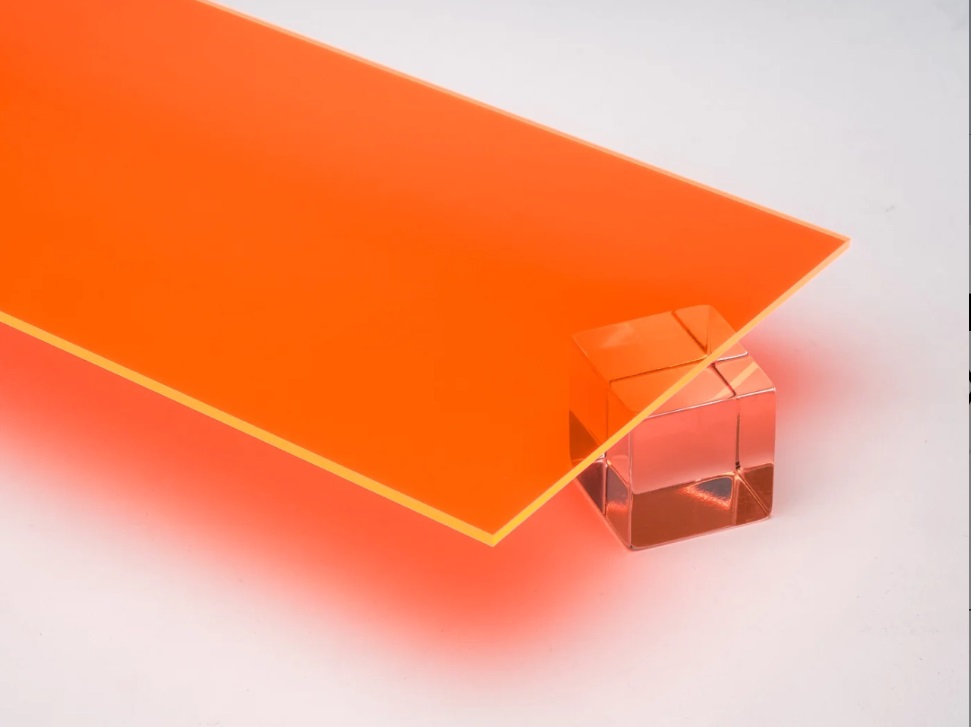 7-18-1.jpg Flourescent Orange Acrylic Sheet 3mm - (1220 X 2440 MM) - Image 1