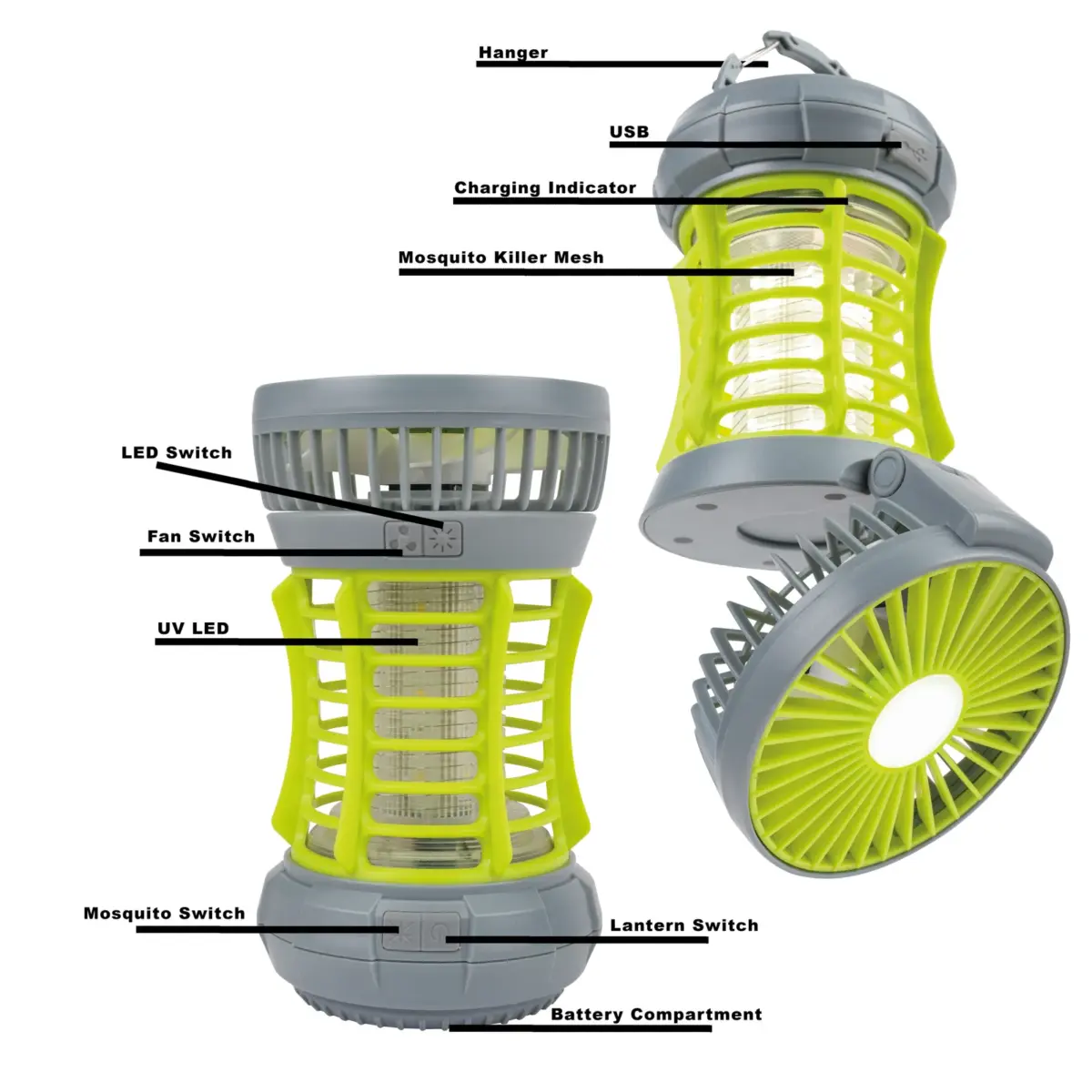 L5 Lantern 3in1 - Light + Fan + Mosquito Killer - Image 2