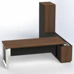 Elite Desk with Credenza Return & Cabinet W2000 x D2900 x H1600mm Executive Desks - Image 6