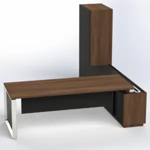 Elite Desk with Credenza Return & Cabinet W2200 x D2900 x H1600mm Executive Desks