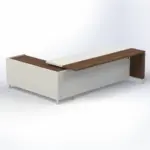 Linea Due with Credenza Return (Premium) W2200 x D1800 x H750mm Executive Desks - Image 6