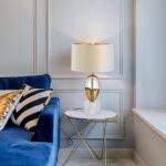 Desk Lamp Creative Table Lamps Glass Bedside Table Lamps with Fabric Lampshade Modern Nightstand Lamps for Home Office Cafe Restaurant Lamp - Image 2