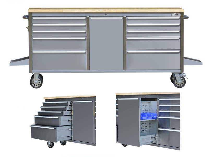 72-ss.jpg 72" Stainless Steel Tool Trolley - Image 1