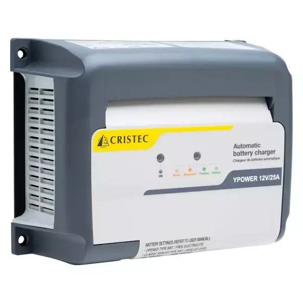 YPOWER Battery Charger 12V / 25A / fanless / 3 charging outputs