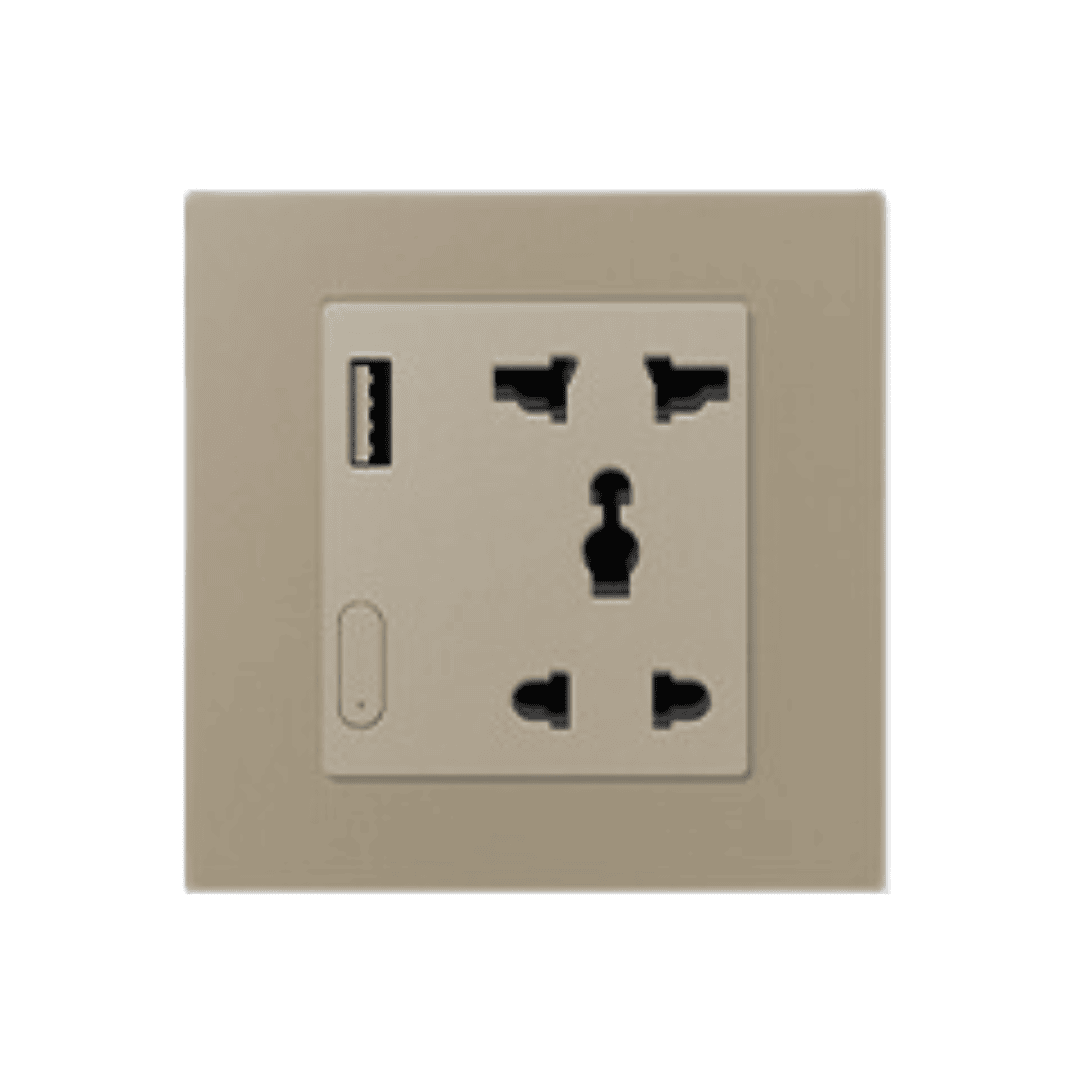 8-1.png Zigbee Smart Socket With USB- EU - Golden - Image 1