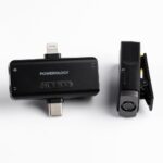 Powerology MFI Dual Connector Wireless Lavalier Microphone x1 Mic 1000mAh - Black - Image 4