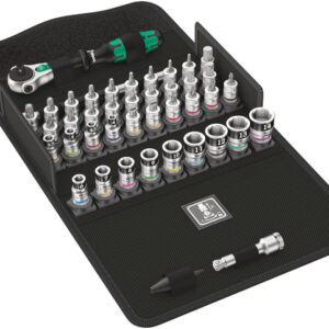 Wera 8100SA All - In Zyklop Speed Metric Ratchet HF - Socket & BitSocket Set + Tool Pouch 42pc