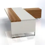 Linea Uno Desk with Credenza Storage Return W2400 x D1800 x H750mm Executive Desks - Image 4