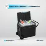 Powerology Dual Compartment Smart Fridge and Freezer 60L - Gray - Image 4