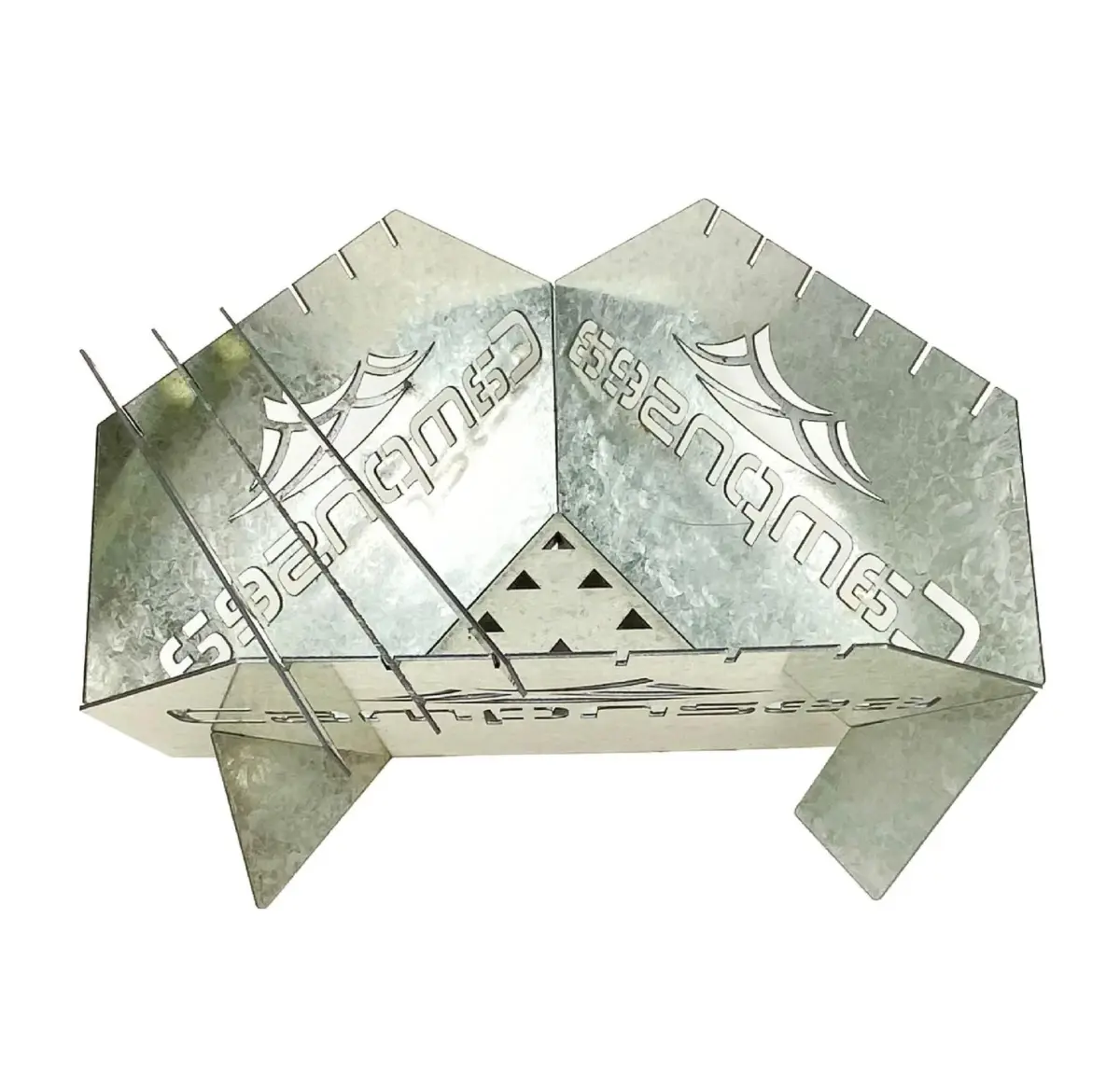 Campnsea - Galvanized Firepit with Kettle Stand & Carry Bag - Image 1