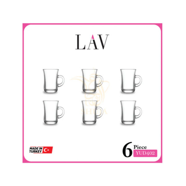 LAV 6PCS TEA GLASS SET YUD402 Made in Turkey