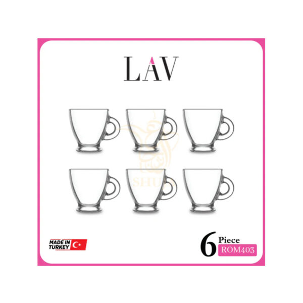 LAV 6PCS COFFEE CUP SET ROM403 Made in Turkey