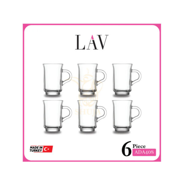 LAV 6PCS TEA MUG SET ADA408 Made in Turkey