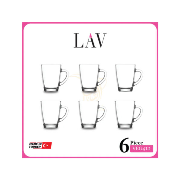 LAV 6PCS TEA MUG SET LV-VEG412 Made in Turkey