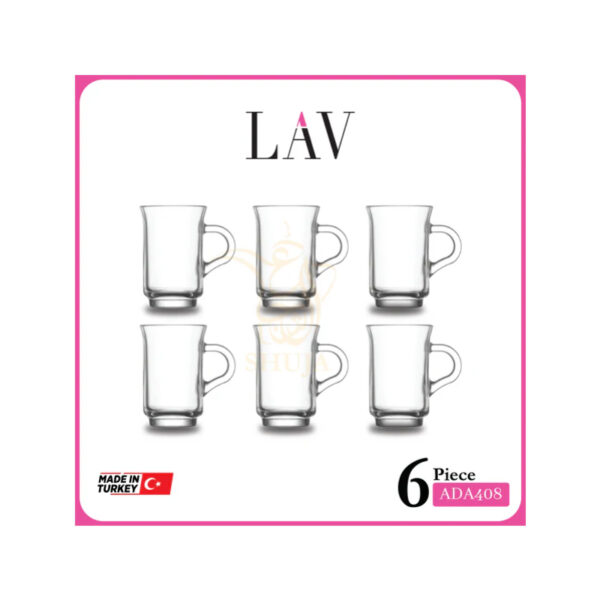 LAV 6PCS TEA MUG SET ELG439F Made in Turkey