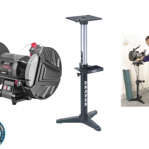 TEH Bench Grinder with Stand: Powerful and Versatile Grinding for Your Workshop