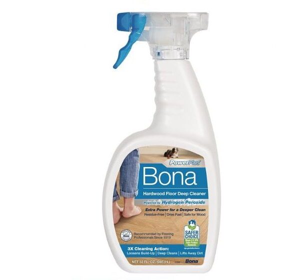 Bona PowerPlus Hardwood Floor Deep Cleaner Spray, Oxygenated Formula - 32 Fl Oz