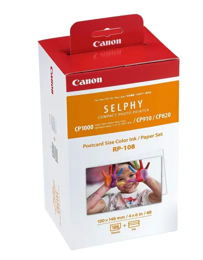 Canon-Selphy-RP-108-High-Capacity-Color-Ink.webp Canon Selphy RP-108 High Capacity Color Ink/Paper Set - Image 1