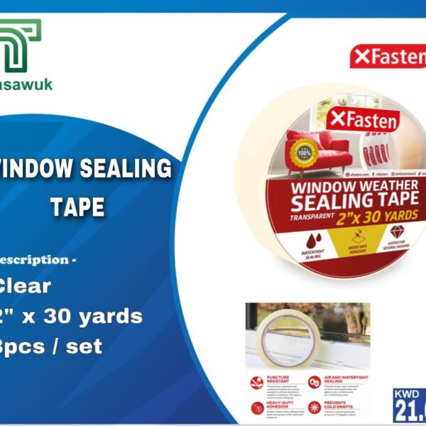 Xfasten Transparent Window Sealing Tape: Improves Energy Efficiency & Reduces Drafts