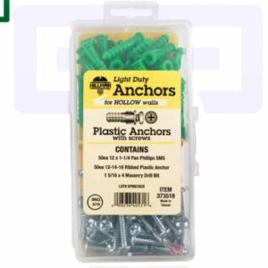L Plastic Pan Head Ribbed Anchor Set