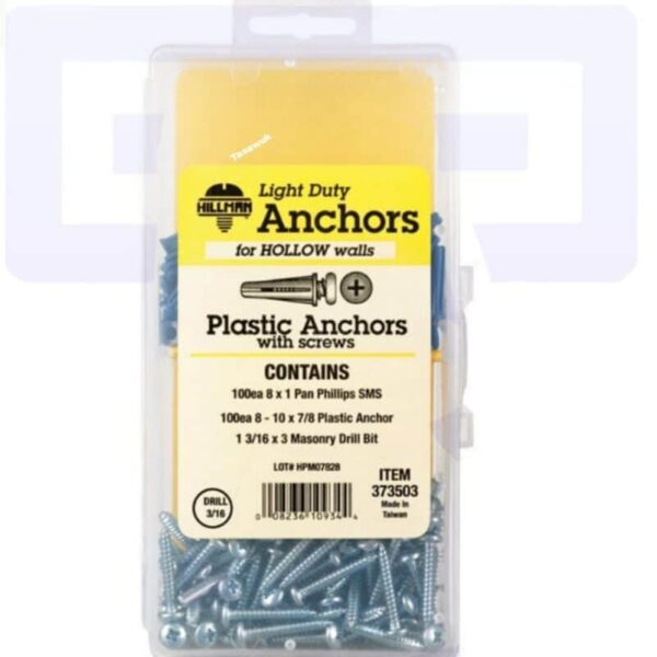 L Plastic Pan Head Conical Anchor Kit