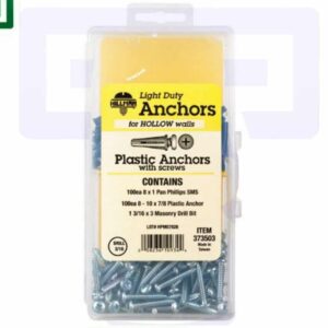 L Plastic Pan Head Conical Anchor Kit
