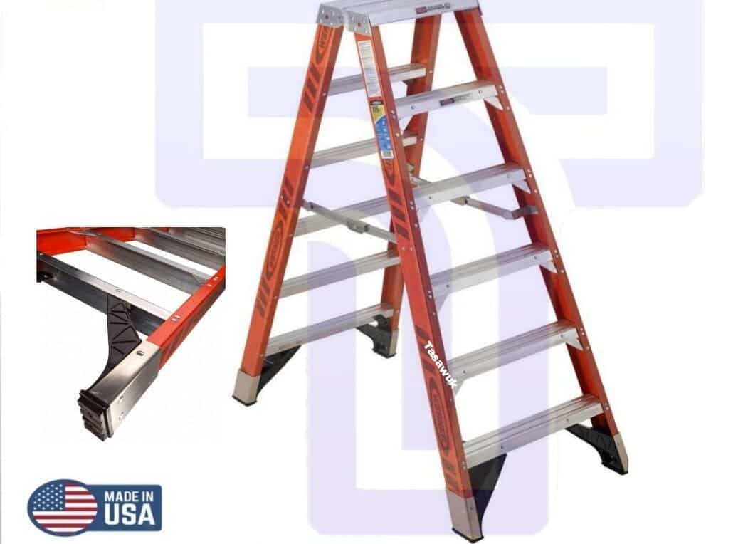 FJDG8326-e1663422108764.jpg Fiberglass Twin Ladder - Image 1