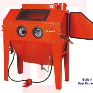 Big Red Sand Blast Cabinet with Built-In Dust Collector