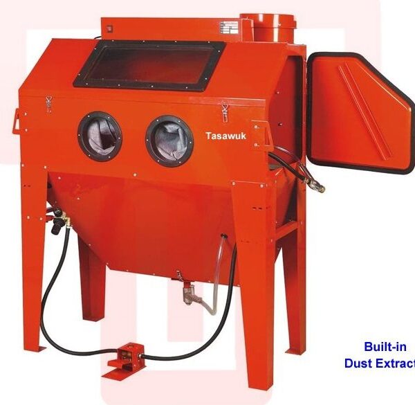 Big Red Sand Blast Cabinet with Built-In Dust Collector