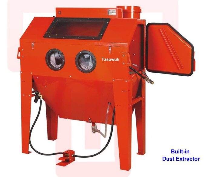 FPCD4150.jpg Big Red Sand Blast Cabinet with Built-In Dust Collector - Image 1