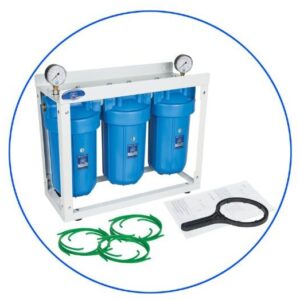 Filter Housing Set 3 X 10" Bb Type,free Standing Metal Frame
