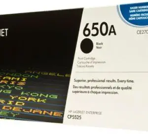 HP 650A Laserjet Black Toner Print Cartridge CE270A